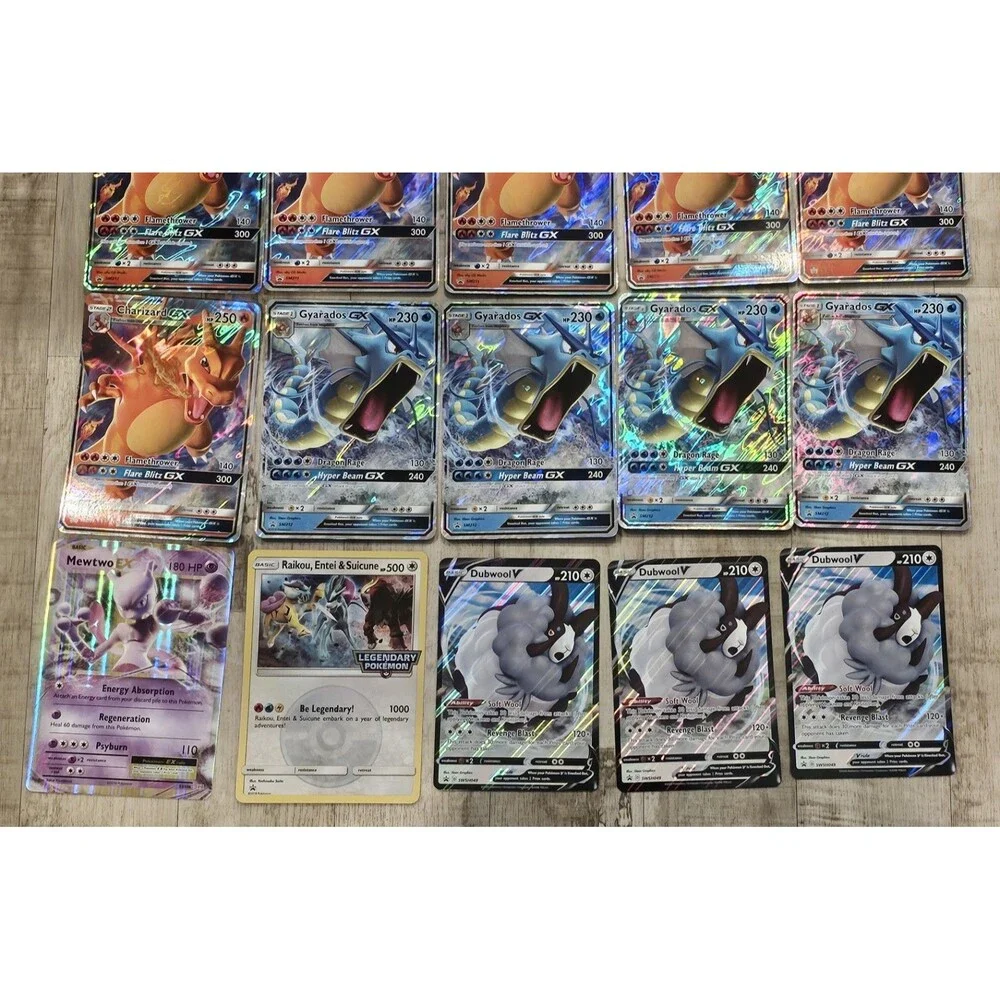 Pokemon Jumbo Card Lot 25 Oversized GX EX V Charizard Mewtwo Raikou Black Star